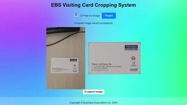 AI-Powered Visiting Card Cropping with YOLO Model