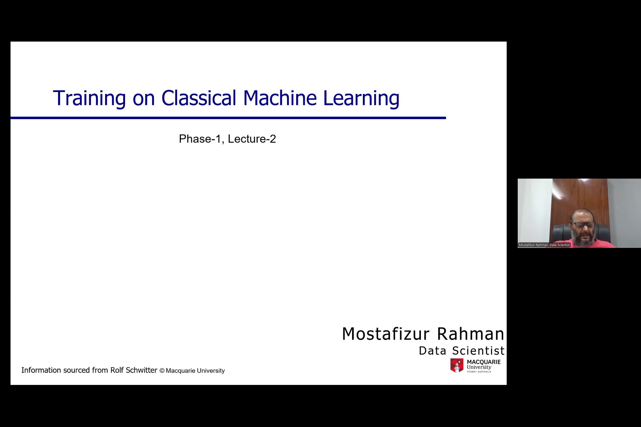 Classical Machine Learning Session-02, Part-01