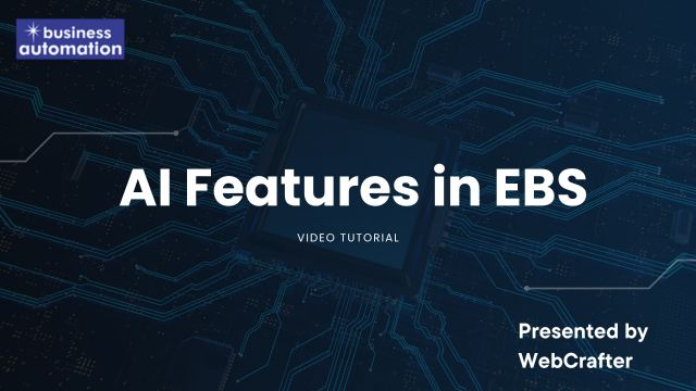 Tutorial- AI Features in EBS