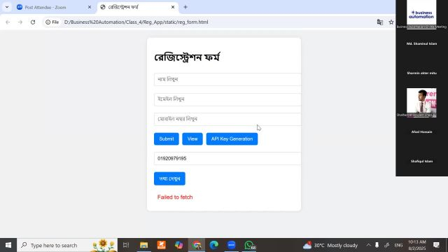 Building APIs and Web Applications Using FastAPI || session 04