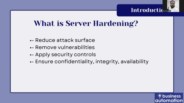 Server Hardening before project launch